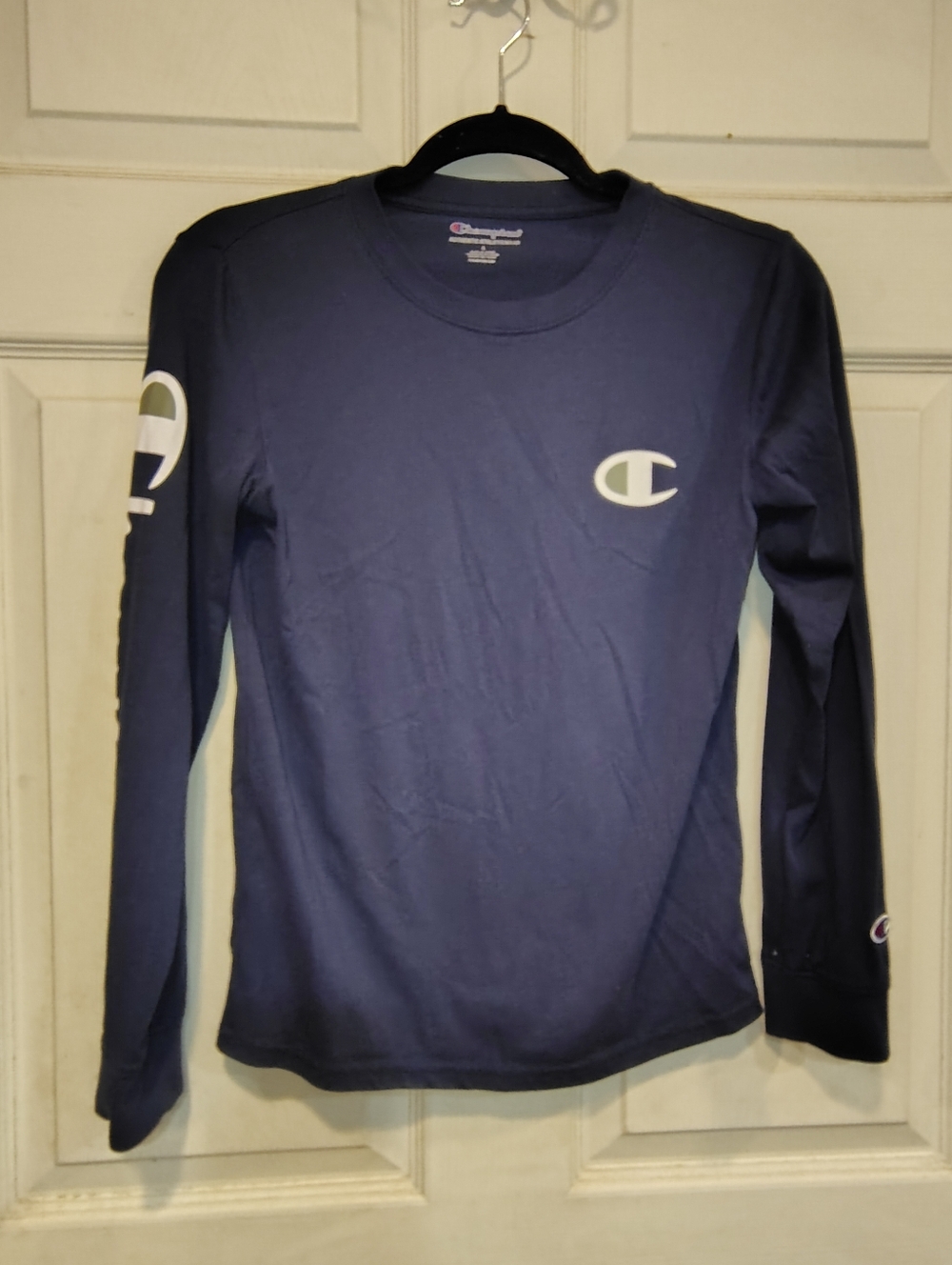 Champion Boys Size L Blue Long Sleeve Tshirt